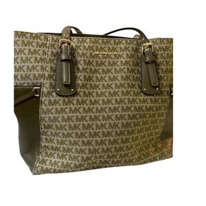 Michael Kors Olive Monogram Tote